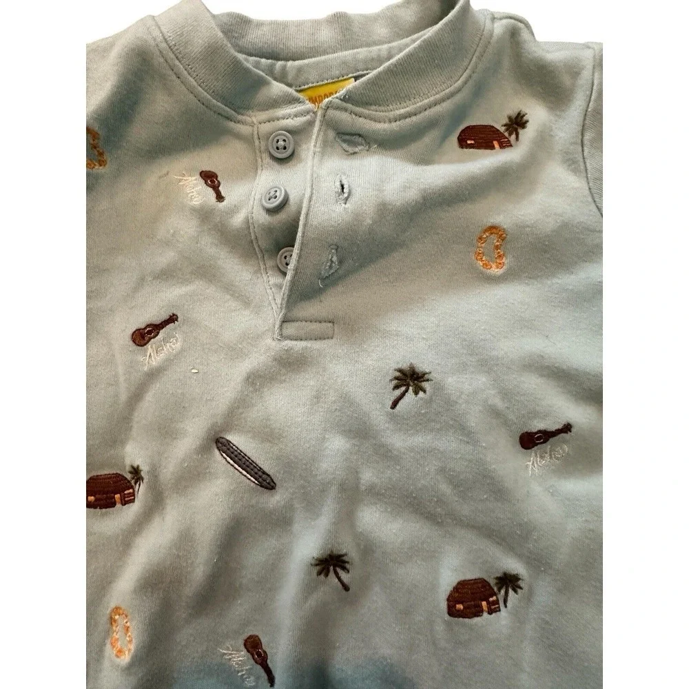 Gymboree Romper‎ Outfit 3-6 Months Vintage 2004 Surf Surfboard Beach Theme EUC